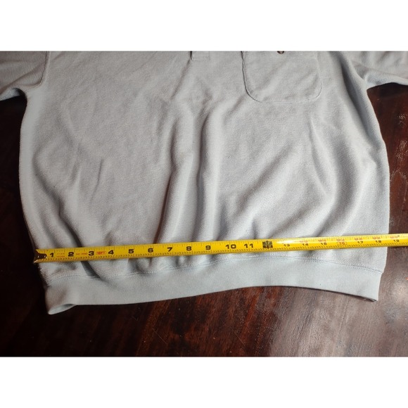 Taylor & Henry Mens Polo Knit Gray Short Sleeve XL Pullover Casual Pocket - Picture 2 of 7